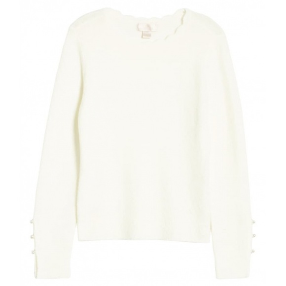 Rachel Parcell Scalloped Crewneck Sweater - Picture 5 of 8